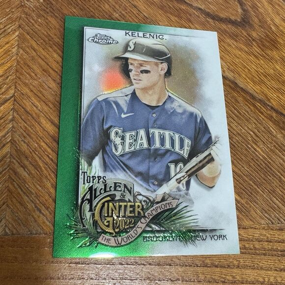 2022 Topps Chrome Allen Ginter Jarred Kelenic #36 Green Refractor #’d /99 Mt - Picture 1 of 2
